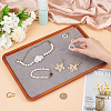 Rectangle Wooden with Velvet Jewelry Trays ODIS-WH0038-29-3