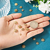 16Pcs 8 Styles Brass Micro Pave Cubic Zirconia Bead Caps ZIRC-TA0001-23G-7