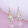 Zinc Alloy Crystal Rhinestone Dangle Earrings FS-WGC114E-01-4