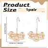 1 Pair Flower Dangle Earrings for Women EJEW-LP0013-11-2