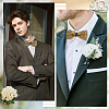 1Pc Polyester with Rhinestone Bow Ties for Bridegroom AJEW-SP0003-32B-6