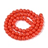 Opaque Solid Color Glass Beads Strands GLAA-T032-P6mm-19-3