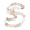 Natural White Agate Nuggets Beaded Necklaces for Women Men NJEW-K388-01S-3
