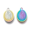 Ion Plating(IP) 304 Stainless Steel Lady of Guadalupe Charms STAS-M228-Q01-M-2