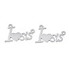 304 Stainless Steel Connector Charms STAS-N095-123-1