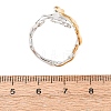 304 Stainless Steel Cuff Open Rings for Women SA-CBABC9E-05G-GP-3