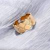 304 Stainless Steel Open Cuff Rings for Women RJEW-K309-27G-1