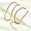 3MM 304 Stainless Steel Twisted Oval Link Chain Necklaces for Man and Women SA-CBAB767-18A-G-1
