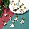 Christmas Alloy Enamel European Dangle Charms PALLOY-FS00013-6