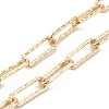 Brass Textured Paperclip Chain Necklaces NJEW-JN03392-2