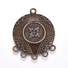 Tibetan Style Alloy Chandelier Components Links TIBE-MSMC008-02AB-2