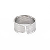 Non-Tarnish 304 Stainless Steel Plain Band Open Cuff Ring for Women RJEW-S405-180P-2