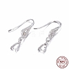 Anti-Tarnish Rhodium Plated 925 Sterling Silver Earring Findings STER-F048-41P-1