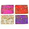 Rectangle Floral Embroidery Cloth Zipper Pouches ABAG-YW0001-03D-1