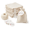 Burlap Packing Pouches Drawstring Bags ABAG-TA0001-14-2