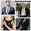 8 Pairs Leaf Alloy Lapel Pin Backs for Backpack Clothes JEWB-HY0001-51G-5