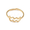 Real 18K Gold Plated 304 Stainless Steel Adjustable Finger Ring RJEW-L115-01G-02-2