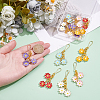 12Pcs 6 Styles Alloy Enamel Pendant Decorations HJEW-UN00139-4