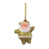 6Pcs 6 Colors Christmas Santa Claus Foam Pendant Decorations HJEW-A011-01-4