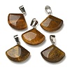 Natural Tiger Eye Pendants G-Z067-05P-08-1