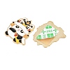 Chinese Lion Dance Panda Alloy Enamel Cabochons AL-CBA1A6F-03KCG-B-2