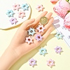 15Pcs UV Plating Acrylic Beads PACR-YW0001-43-5
