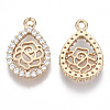 Brass Micro Pave Cubic Zirconia Pendants KK-T060-03-2