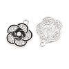Alloy Black Enamel Pendants FIND-C095-09P-2