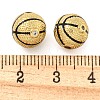 Basketball Rack Plating Brass Micro Pave Clear Cubic Zirconia Beads KK-Z063-50G-3