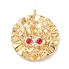 Brass Micro Pave Cubic Zirconia Enamel Pendants KK-L250-08G-03-1