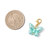 Opaque Acrylic Imitation Pearl Butterfly Pendant Decorations HJEW-JM03919-02-3