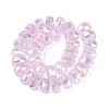 Electroplate Transparent Crackle Glass Beads Strands EGLA-Q135-01A-B05-2