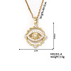 Fashionable Eye Brass Pendant Necklace OW4305-4-1