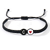 304 Stainless Steel Alphabet Beads Braided Bead Bracelets RY3090-29-1