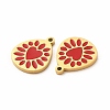 Ion Plating(IP) 304 Stainless Steel Enamel Pendants STAS-F291-04G-01-2