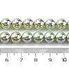 UV Plating Pearlized Glass Pearl Beads Strands GLAA-F128-01B-T14-2