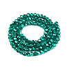 Transparent Electroplate Glass Beads Strands LS-EGLA-Q131-01A-02-2