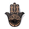 Hamsa Hand Wooden Crystal Sphere Display Stands AJEW-G047-01C-2