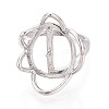 Flower Brass Cup Peg Ring Settings KK-N274-39P-2