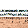 AB Color Plated Transparent Glass Beads Strands GLAA-G127-01-01N-2