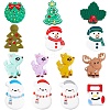 14Pcs 14 Style Food Grade Eco-Friendly Silicone Beads SIL-SC0001-20-1