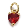 Brass Micro Pave Cubic Zirconia Charms X-KK-P192-08-G07-1