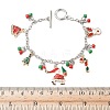 Christmas Alloy Enamel Charm Bracelets LS-BJEW-H634-01C-KCGP-3
