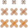 24Pcs 3 Styles Adhesive Bandage Shape Medical Theme Non-Woven Fabrics Computerized Embroidery Cloth Iron on/Sew on Patches PATC-CY0001-34-6