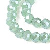 Electroplate Imitation Jade Glass Beads Strands EGLA-J025-F08-3