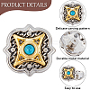 10Pcs Antique Silver Alloy Decorative Rivets BUTT-GF0004-22A-6