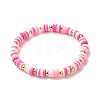 Handmade Polymer Clay Heishi Beads Stretch Bracelets Set BJEW-JB07406-03-3