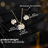 Brass Clear Cubic Zirconia Pendant Necklace & Stud Earrings Sets for Women FS-WGA251C-11-1
