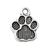Dog Paw Prints Tibetan Style Alloy Pendant Enamel Settings TIBEP-R338-30AS-RS-1