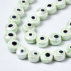 Handmade Porcelain Ceramic Beads Strands PORC-T006-04R-3